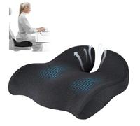 Yolispa Cojin Coxis Ortopedico Cojin, Ergonomico Silla Oficina Cojines Antiescaras, Alivia el Dolor en El Coxis Y La Ciática para Oficina, Coche, Hogar con Funda Extraíble
