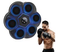 Yolispa Máquina de Boxeo Musical, 9 Modos 18 velocidades Smart Bluetooth Music Boxing Machine, Ejercitador de Boxeo Musical Electrónico Inteligente para Niños y Adultos con Guantes
