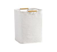 Yolistar Cesto Ropa Sucia Plegable Portátil 40×30×30 cm, Cesto para Ropa sucia con Mango de Madera, Cesto de la Colada con Recubrimiento Impermeable,Cesto para Salas Estar, Niños, Dormitorios, Viajes