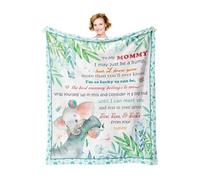 Yoller Manta para mamá, regalo para mamá, 150 x 130 cm, manta de elefante para madre, para cumpleaños, Navidad, día de San Valentín, día de la madre