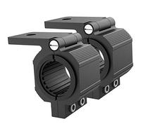 YOLLIT Audak 1 Pair Aluminum Mounting Bracket Kit Tube Clamp for 1.125 1.25 1.375 1.5 Inch Bullbar Roof Rack Roll Cage Horizontal Bar (1.1 to 1.5 Inch Adjustable)