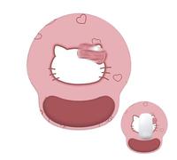 YOLMUNA Alfombrilla de ratón ergonómica con reposamuñecas de gel, base antideslizante y superficie de microfibra. Alfombrilla de ratón kawaii con reposamuñecas y ergonómica (A)