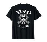 Yolo JK BRB Jesus Christ Funny Christian Easter Sunday Joke Camiseta
