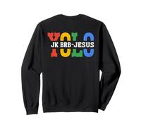 Yolo JK BRB Jesus Christ Funny Christian Easter Sunday Joke Sudadera