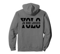 Yolo JK BRB Jesus Christ Funny Christian Easter Sunday Joke Sudadera con Capucha