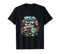 Yolo Solo se Vive con Wine Graffiti Vida Nocturna Camiseta