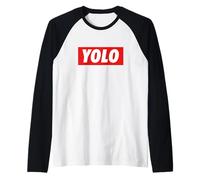 Yolo. Solo se Vive una Vez Diseño Meme Camiseta Manga Raglan