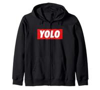 Yolo. Solo se Vive una Vez Diseño Meme Sudadera con Capucha
