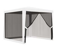 Yolola Carpa de Jardín 2,5x2,5m Gazebo para Jardín Cenador con 4 Partes Laterales Mosquitera con Cremallera Protección UV para Patio Exterior Eventos Fiesta Blanco