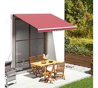 Yolola Tela de repuesto para toldos, tela para toldos, tela para tiendas de campaña, protección solar, recambios, protección solar para terraza, tela de toldo, color burdeos, 350 x 250 cm