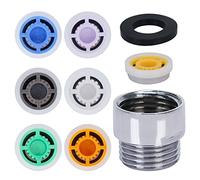 YOLOUP Juego de 9 limitadores de flujo de ducha, 4 L, 5 L, 6 L, 7 L, 8 L, 10 L, 12 L, ahorro de agua, adecuado para cabezal de ducha, limitador de reducción de corriente con diámetro de rosca 1/2 para