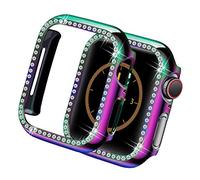 Yolovie Funda Carcasa Compatible para Apple Watch 40mm 44mm Series 6 SE 5 4, Cubierta de la Cara Bling Crystal Diamonds Shiny Rhinestone para Bumper, Vistoso