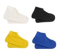 yolzhxe 4 Pares Protector Calzado Lluvia, Reutilizable Cubre Zapatos Impermeable, Cubre Calzado para Lluvia Antideslizante, Calzas de Silicona, Cubrezapatos Impermeable para Días de Lluvia y Nieve, L