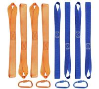 yolzhxe 8 Piezas Eslingas de Amarre, 40.5 cm x 2.5 cm Correas de Amarre Suaves con 4 Mosquetones, Doble Trabilla Cinchas de Amarre para Motocicletas, Automóviles y Campamentos