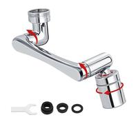 yolzhxe Aireador Grifo, Extensor Giratorio 1440°Universal, Extensor Aireador Grifo Lavabo Latón Cromado, Filtro Baño para Fregadero de Baño y Cocina