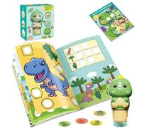 yolzhxe Juego de Sellos de Pegatinas, Libro de Actividades con 200 Pegatinas, Juguete de Viaje, para Regalos Cumpleaños y Navidad para 2 3 4 5 6 Años de Niños y Niñas, Dinosaurio