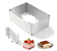 yolzhxe Molde Rectangular para Pastel Ajustable, 28x18 a 52x32 CM