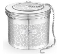 Yomanta Extra Grande Infusor De Te para Té Suelto y Especias, Infusionador Acero inoxidable 304, Con Cadena y Gancho, Colador De Especias con Malla Extrafina, Colador De Té Adecuado para Té