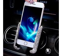 YoMaris Soporte para teléfono de Coche Bling, Soporte automático para teléfono Mini Car Dash Air Vent, Universal Ajustable Crystal Auto Car Stand Soporte para teléfono Accesorios para el automóvil.