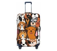 yomeeaaaa Cat'S Head - Funda elástica para equipaje de viaje, funda protectora de viaje para cajuela de 19 a 32 pulgadas, tamaño grande, The Cute Dogs, XL(29-32in)