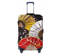 yomeeaaaa Dog Doing - Funda protectora para equipaje de viaje, lavable, con ruedas, para equipaje, con cremallera y hebilla, 21 pulgadas, Abanico floral, M(22-24in)