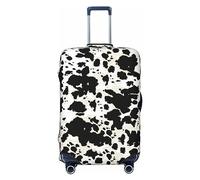 yomeeaaaa Dog Doing - Funda protectora para equipaje de viaje, lavable, con ruedas, para equipaje, con cremallera y hebilla, 21 pulgadas, Textura de patrón de piel de vaca, L(25-28in)
