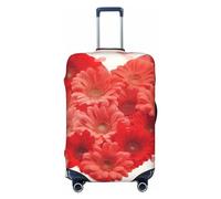 yomeeaaaa Funda de equipaje de viaje, funda elástica para equipaje, diseño de corazón rojo, protector de equipaje, antiarañazos, para adultos, lavable, decorativo, Black, L(25-28in)