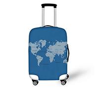 yomeeaaaa Funda de equipaje para mujeres y hombres, funda de viaje con cremallera, de poliéster, para viajes al aire libre, 18-21 pulgadas, mapas, S(18-21in)