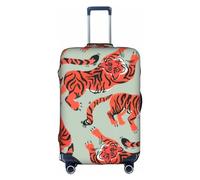 yomeeaaaa Funda de viaje con cremallera de tigre divertido rojo para niños y adultos S-XL, Black, L(25-28in)