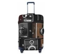 yomeeaaaa Funda elástica para equipaje de viaje, colección de cámara, protector de equipaje, antiarañazos, para adultos, lavable, decorativo (18-32 pulgadas), Black, XL(29-32in)
