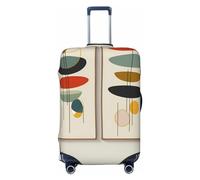 yomeeaaaa Funda elástica para equipaje de viaje, cubierta de equipaje de mediados de siglo, moderna, protector de equipaje, antiarañazos, para adultos, lavable, decorativo (18-32 pulgadas), Black,