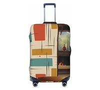 yomeeaaaa Funda elástica para equipaje de viaje, cubierta de equipaje moderna de mediados de siglo, protector de equipaje para viajes, fundas antiarañazos para adultos, lavables y decorativas (18-32