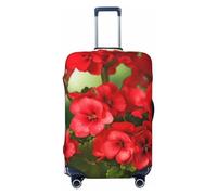 yomeeaaaa Funda elástica para equipaje de viaje, cubierta de geranios rojos, protector de equipaje para viajes, fundas antiarañazos para equipaje lavable para adultos, decoración (18-32 pulgadas),