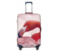 yomeeaaaa Funda protectora de equipaje de viaje con diseño de fresas rojas, lavable, con ruedas, para equipaje, con cremallera y hebilla, 24 pulgadas, Flamenco rojo hermoso, M(22-24in)