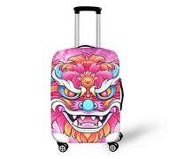 yomeeaaaa Funda protectora de viaje con diseño de pingüinos, diseño de pingüinos y animales, elástica, lavable, para mujeres y hombres, funda elástica de poliéster, Chinese Lion Awakening, M(22-24in)