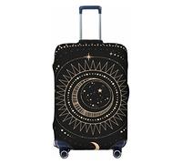 yomeeaaaa Mysterious Esoteric of The Sun - Funda elástica para equipaje de viaje, funda protectora de viaje para cajuela de 19 a 32 pulgadas, tamaño grande, Black, S(18-21in)