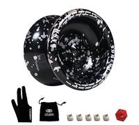 Yomega Dash Yoyo Pro Aluminium Metal Unresponsive Yoyo with C Size Ball Bearing for Advanced yo yo Tricks+5 Strings+Glove+Bag