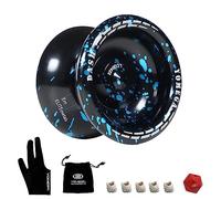 Yomega Dash Yoyo Pro Aluminium Metal Unresponsive Yoyo with C Size Ball Bearing for Advanced yoyo Tricks+5 Strings+Glove+Bag