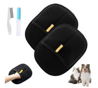 Yomi Pet Hair Remover Glove,Celery Pets Double Sided Grooming Glove,Pet Hair Remover Electrostatic Gloves For Dog & Cat,Washable (2pcs)