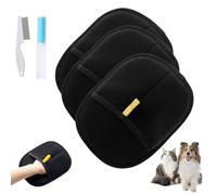 Yomi Pet Hair Remover Glove,Celery Pets Double Sided Grooming Glove,Pet Hair Remover Electrostatic Gloves for Dog & Cat,Washable (3pcs)