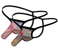 Yomie Estilo Bohemio De Los Hombres Impresión Transparente Cómodas Y Atractivas Tangas Coloridas Bragas De Elefante