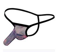 Yomie Estilo Bohemio De Los Hombres Impresión Transparente Cómodas Y Atractivas Tangas Coloridas Bragas De Elefante