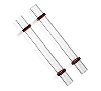 Yominerr 2 Piezas de Herramientas de Rodillo de Arcilla Polimérica, Rodillo Tubo Redondo Acrílico, Varilla de Acrílico, Rodillo de Arcilla con Anillo Grueso, Kit de Bricolaje de Polímero