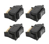 Yominerr 4 Interruptores de Elevalunas Eléctricos de 5 para Coche, Universales, con Luz Verde, 12 V CC y 24 V.