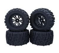 Yominerr 4 Piezas 125mm 1.9 Juego de Neumáticos de Llanta Beadlock para 1/10 RC Crawler Car TRX4 RC-4WD D90 para Axial SCX10 II III, B