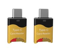 Yominerr Adaptador de Lector de Tarjetas TF Tipo C A Micro-SD (2 Unidades) OTG, Lector de Tarjetas de Memoria Inteligentes, Adaptador USB 3.0 para Unidad Flash para Smartphone.