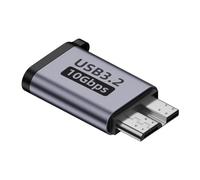 Yominerr Adaptador Micro-B macho a tipo C hembra, conector USB 3.0 Micro-B para adaptador de cable HDD para discos duros externos