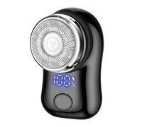 Yominerr Afeitadora Eléctrica para Barba con Pantalla Digital, Espiral de Acero Inoxidable, Recargable por USB, para Uso en Seco y Húmedo C