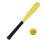 Yominerr Bate De BéIsbol con Pelota De 64 Cm, Divertido Juego para NiñOs Y Adultos, Bate De BéIsbol Ligero con Pelota De Entrenamiento, Color Amarillo