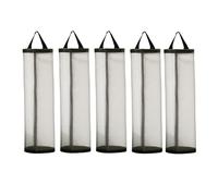 Yominerr Bolsa de Basura para Colgar en la Pared, para Cocina, Almacenamiento Visual, Mágica, Sin Perforaciones, Extraíble, Bolsa de Plástico, Bolsa de Almacenamiento, Color Negro y Gris